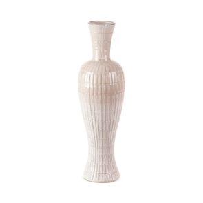 Dekoratívna váza EDNA 17x56 CM KRÉMOVÁ