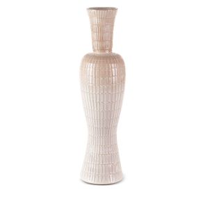 Dekoratívna váza EDNA 19x71 CM KRÉMOVÁ