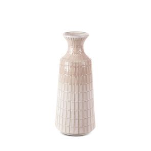 Dekoratívna váza EDNA 16x40 CM KRÉMOVÁ