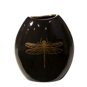 LORY Dekoratívna váza 18x9x20 cm čierna