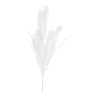 Dekoračný kvet 100 cm, dĺžka trávy 57 cm biela