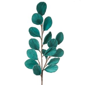 Dekoračný kvet 100 cm, s listami 56 cm, list 10 cm tyrkysová